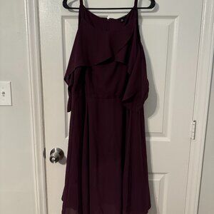 Torrid Burgundy Cold Shoulder Dress